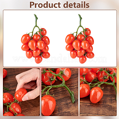 Mini Plastic Imitation Cherry Tomato&nbsp;DJEW-WH0042-57