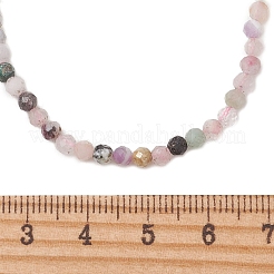 Natural Mixed Gemstone Faceted Round Beaded Necklaces for Women&nbsp;NJEW-JN06284