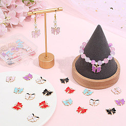 36Pcs 6 Colors Alloy Enamel Pendants&nbsp;ENAM-SC0006-60