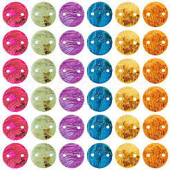60Pcs 6 Colors Spray Painted Natural Akoya Shell Connector Charms&nbsp;BSHE-TA0001-18
