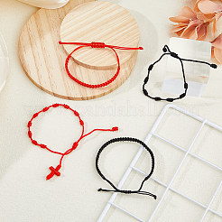 8Pcs 4 Style Nylon Braided Cord Bracelets Set&nbsp;BJEW-FI0001-52