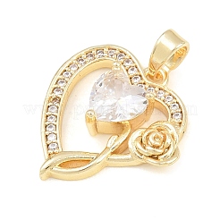 Brass Pave Cubic Zirconia Pendants&nbsp;CU-CBA9B49-05C-G