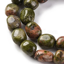 Natural Unakite Beads Strands&nbsp;G-G146-A14-01