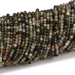 Natural Green Rutilated Quartz Beads Strands&nbsp;G-RM241221-B47