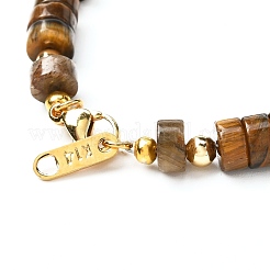 Natural Tiger Eye Beaded Bracelets Set&nbsp;BJEW-JB07024