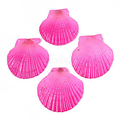 Spray Painted Natural Scallop Shell Big Pendants&nbsp;SSHEL-T017-14M