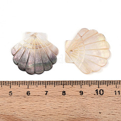 Natural Freshwater Shell Carved Pendants&nbsp;SHEL-N036-15