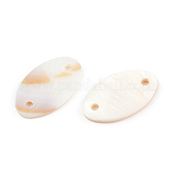 Natural Freshwater Shell Connector Charms&nbsp;X-SHEL-N026-214A-A01