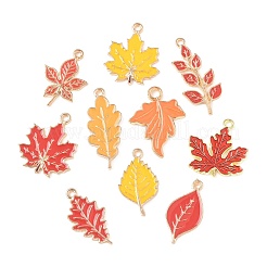 50Pcs 25 Styles Autumn Theme Alloy Enamel Pendants&nbsp;ENAM-CJ0006-65
