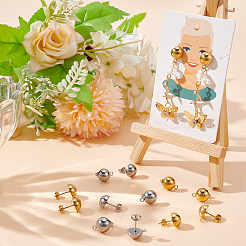 304 Stainless Steel Stud Earring Findings&nbsp;STAS-UN0012-12