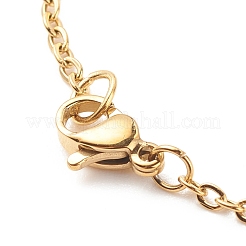 Ion Plating(IP) 201 Stainless Steel Word Love Link Bracelet with 304 Stainless Steel Cable Chains for Women&nbsp;BJEW-E111-01G