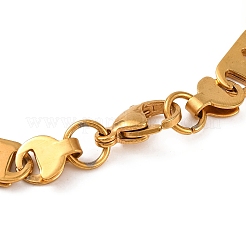 PVD Vacuum Plating 201 Stainless Steel Mariner Link Chain Bracelets&nbsp;BJEW-B078-77GP