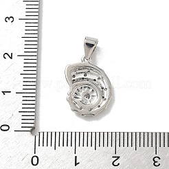 Brass Micro Pave Clear Cubic Zirconia Pendants&nbsp;KK-A273-18P