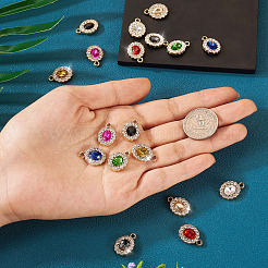 18Pcs 9 Colors UV Plating Alloy Pendants&nbsp;ALRI-TA0001-20