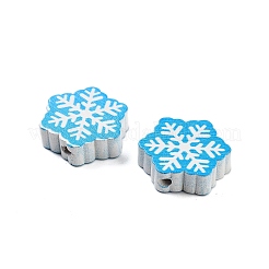 Christmas Theme Printed Wood Beads&nbsp;WOOD-M015-05E