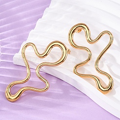 304 Stainless Steel Nuggets Stud Earrings for Women&nbsp;EJEW-A131-03G