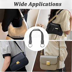 2Pcs Braided PU Leather Handles&nbsp;PURS-CL0001-18B