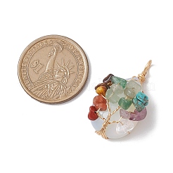 Natural Quartz Crystal Copper Wire Wrapped Rock Crystal Teardrop Pendants&nbsp;PALLOY-JF02846-02