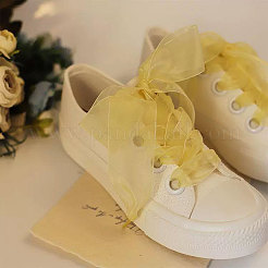 16 Pairs 16 Colors Organza Shoelaces&nbsp;AJEW-GL0002-40