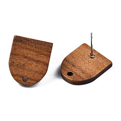 Walnut Wood Stud Earring Findings&nbsp;MAK-N032-011