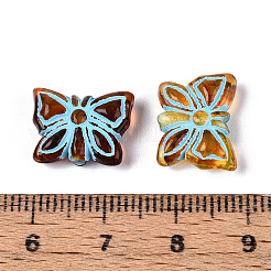 Painted Transparent Acrylic Beads&nbsp;OACR-T029-03O