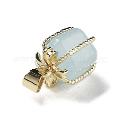Natural Aquamarine Gift Box Charms&nbsp;X-G-P523-01G-03