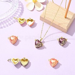 6Pcs 2 Colors Brass Enamel Prayer Box Pendants&nbsp;KK-CJ0005-80