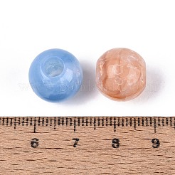 Two Tone Crackle Acrylic European Beads&nbsp;OACR-Q200-05