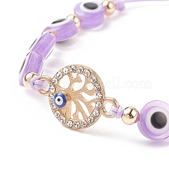7Pcs 7 Style Resin Evil Eye Braided Bead Bracelets Set&nbsp;BJEW-JB08810