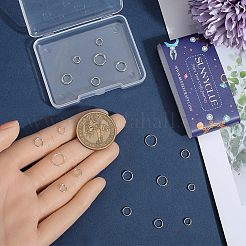 24Pcs 4 Styles 925 Sterling Silver Split Jump Rings&nbsp;STER-SC0001-43
