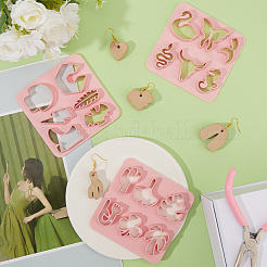 3Pcs 3 Styles Flower Grass Animal ABS Plastic Clay Cutters&nbsp;DIY-GF0009-42B