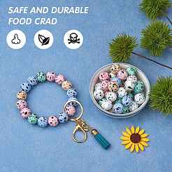WEWAYSMILE 50Pcs 5 Styles 15mm Silicone Round Beads Making Kit&nbsp;JX486A
