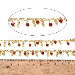 Brass Glass Teardrop Link Chains&nbsp;CHC-R001-08G