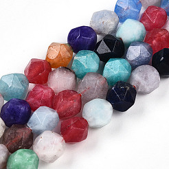 Dyed Natural White Jade Beads Strands&nbsp;G-T139-8mm-46A