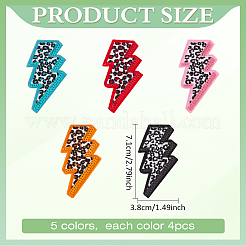 20Pcs 5 Colors Computerized Embroidery Cloth Iron on/Sew on Patches&nbsp;DIY-MA0006-83