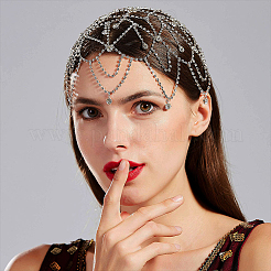 1Pc Rhinestone Mesh Headpiece Cap&nbsp;OHAR-WR0001-03S