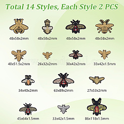 28Pcs 14 Styles Computerized Embroidery Polyester Ornament Accesories&nbsp;DIY-GA0007-49