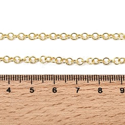 3.5MM Brass Rolo Chain Necklaces for Women&nbsp;NJEW-F366-02B