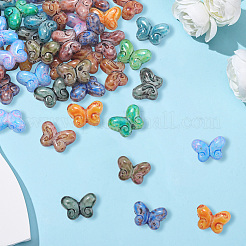 50Pcs Picasso Baking Paint Glass Seed Beads&nbsp;GLAA-PA0001-15