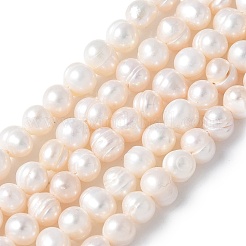 Natural Cultured Freshwater Pearl Beads Strands&nbsp;PEAR-I007-07H-01A