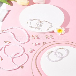 Plastic Imitation Pearl & Shell Pearl Earrings&nbsp;SJEW-FS0001-02