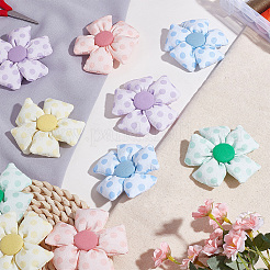 10Pcs 5 Colors Polyester Flower&nbsp;DIY-CY0002-59