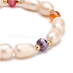 Natural Pearl Beaded Bracelets for Mom Women Girl&nbsp;BJEW-TA00010