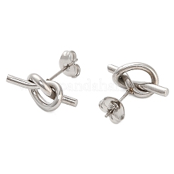 knot 304 Stainless Steel Stud Earrings&nbsp;EJEW-Z150-01P
