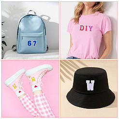 36Pcs 2 Sets 2 Styles Letter A~Z & Number 0~9 Polyester Embroidery Sew On Patches Sets&nbsp;PATC-TA0001-55B