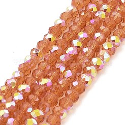 Baking Paint Transparent Glass Beads Strands&nbsp;DGLA-A034-J6mm-B
