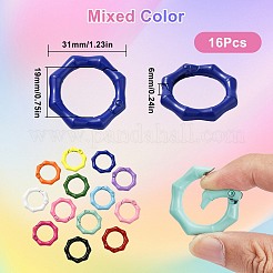 16Pcs Spray Painted Alloy Spring Gate Ring&nbsp;FIND-SC0012-72