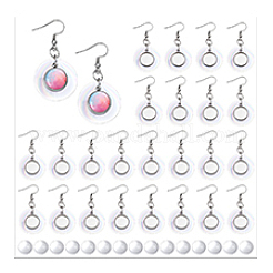 30Pcs Natural Capiz Shell Dangle Earring Settings&nbsp;EJEW-PH01453