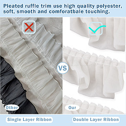 4 Yards Polyester Wrinkle Lace Ribbon&nbsp;OCOR-TA0004-18F