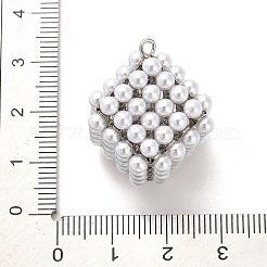 Rack Plating Brass with Plastic Pearl Pendants&nbsp;KK-L210-012P-02